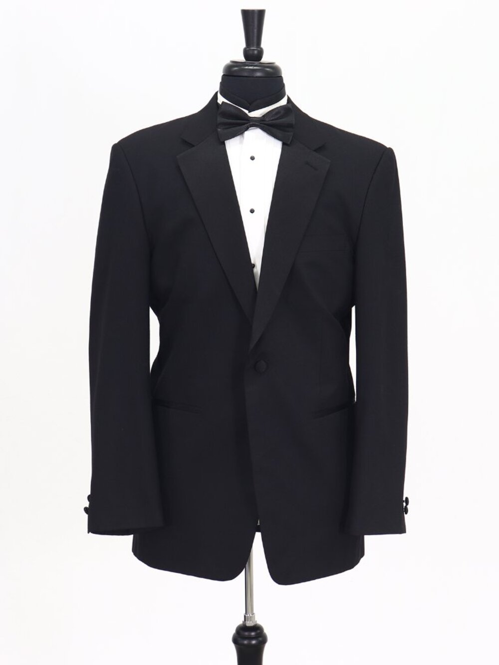 Neil Allyn 40L Black Blazer Sport Coat Tuxedo Jacket 1-Button Solid Y959